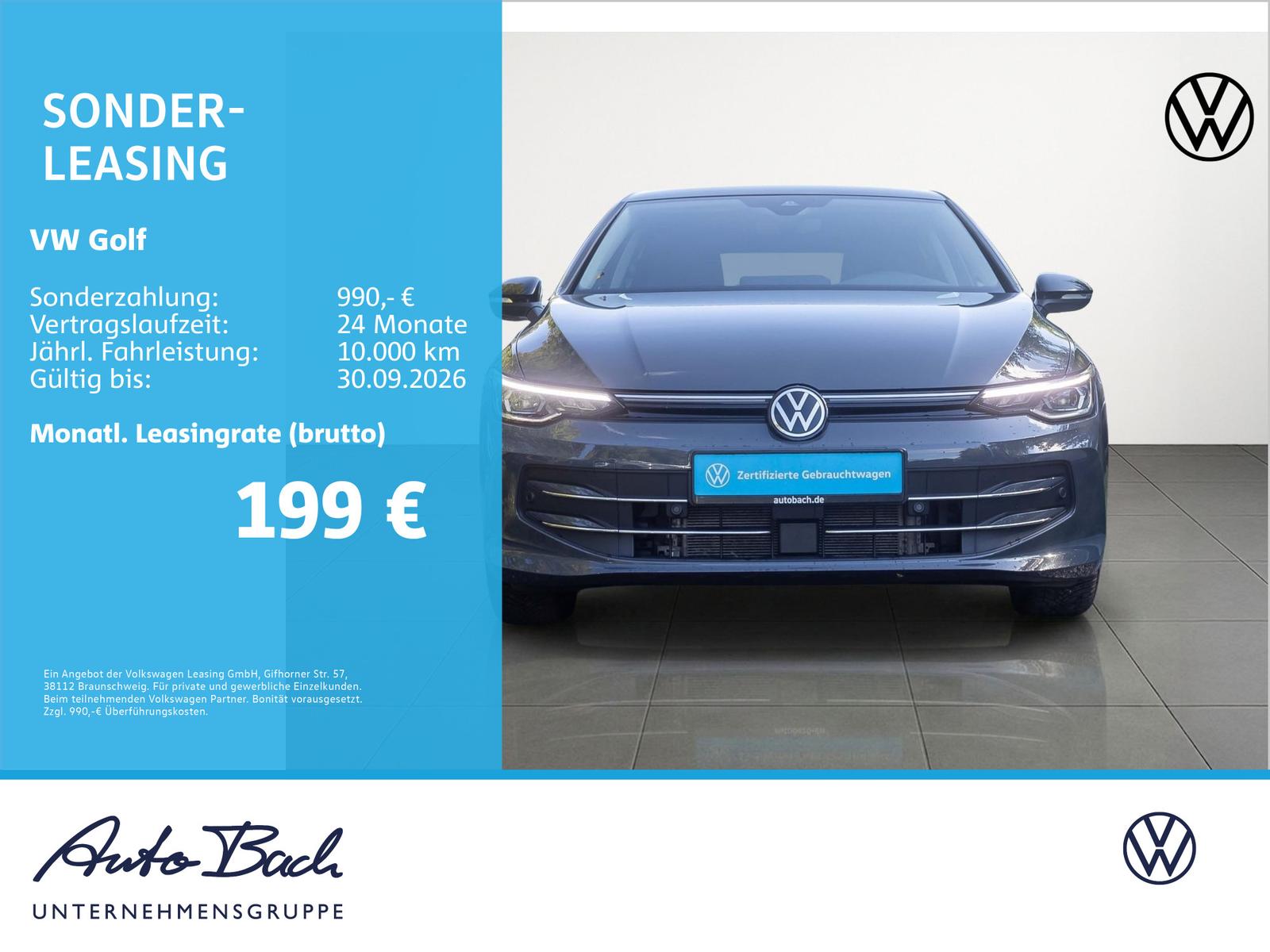 Volkswagen Golf VIII Goal 1.5 eTSI Navi LED ACC CarPlay AHK, миниатюра 2