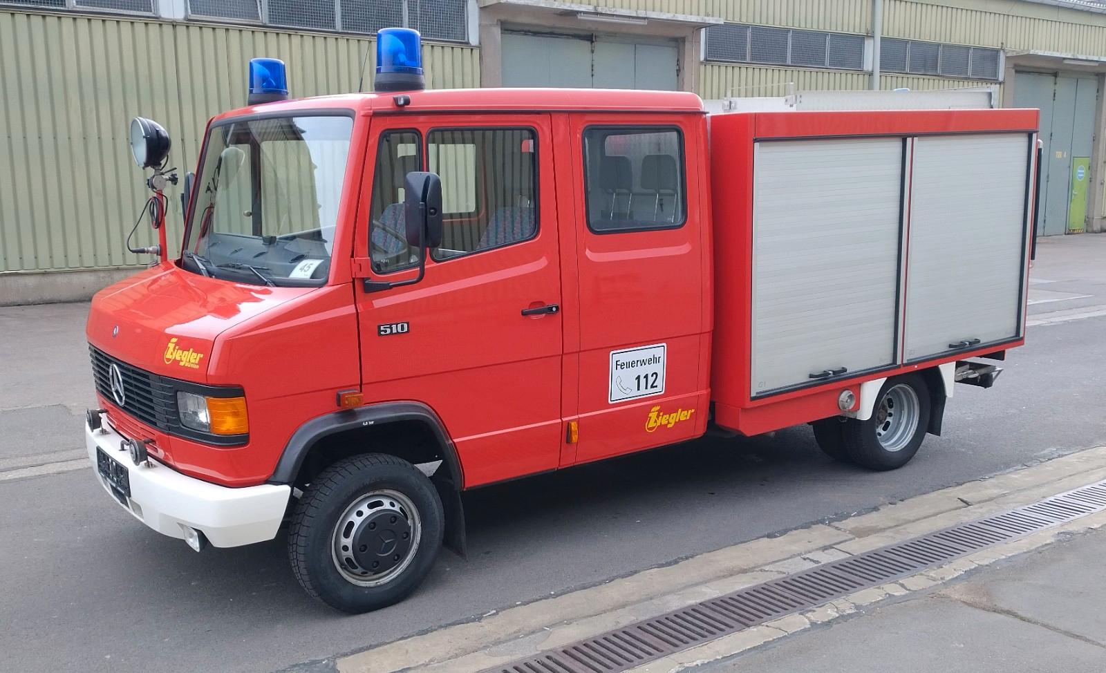 Mercedes-Benz 510 TSF-W Doka Feuerwehr Ziegler Kofferaufbau