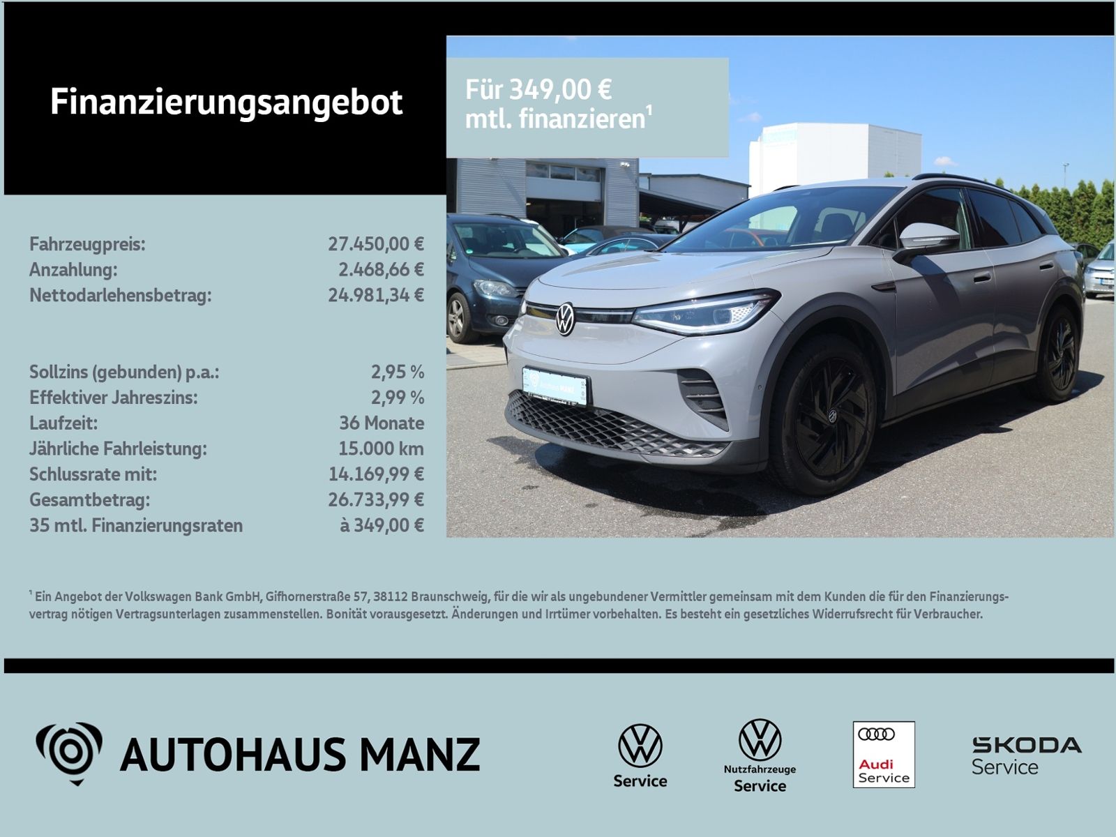 VW ID.4  150 kW Pro Performance 77 kWh 1-Gang-Autom