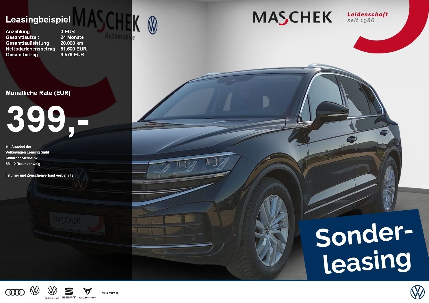 Volkswagen Touareg Elegance 3.0 TDI Luftfwk AHK Navi Sitzh.