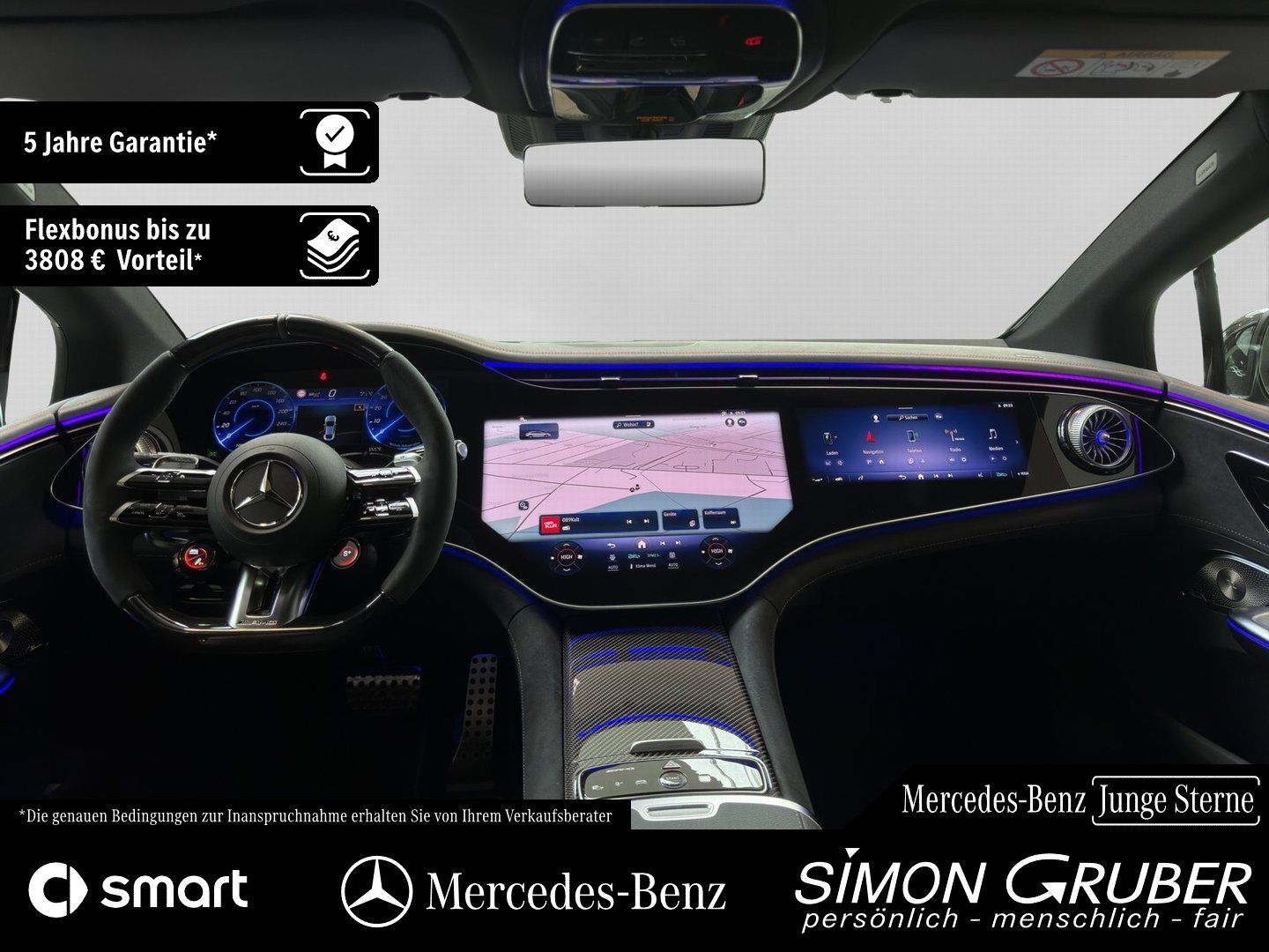 Fahrzeugabbildung Mercedes-Benz EQE 43 4M AMG Hyper Pano HUD Massage Md2025