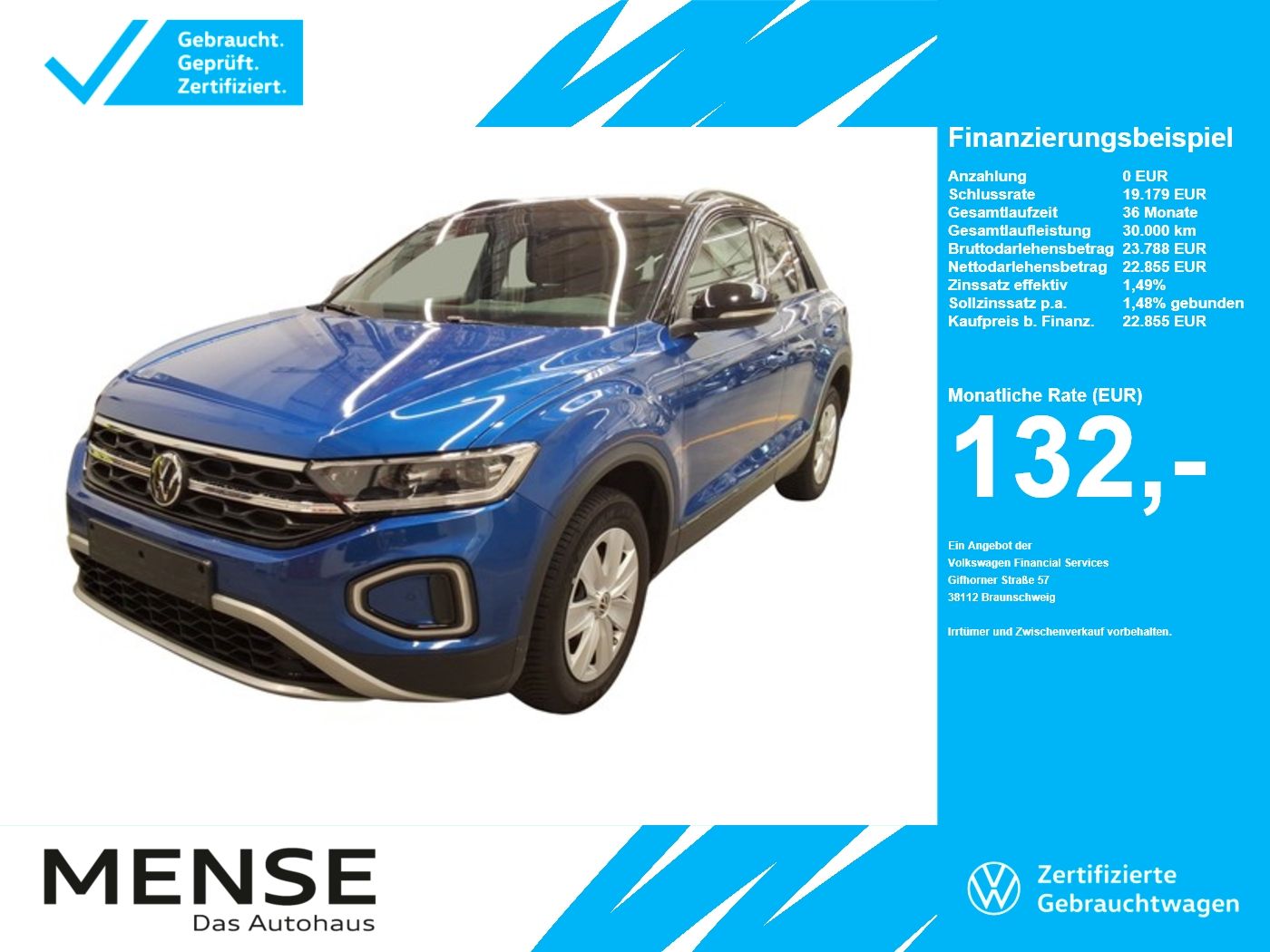 Volkswagen T-Roc 1.0 TSI Style CarPlay ACC LED Navi Alcant.