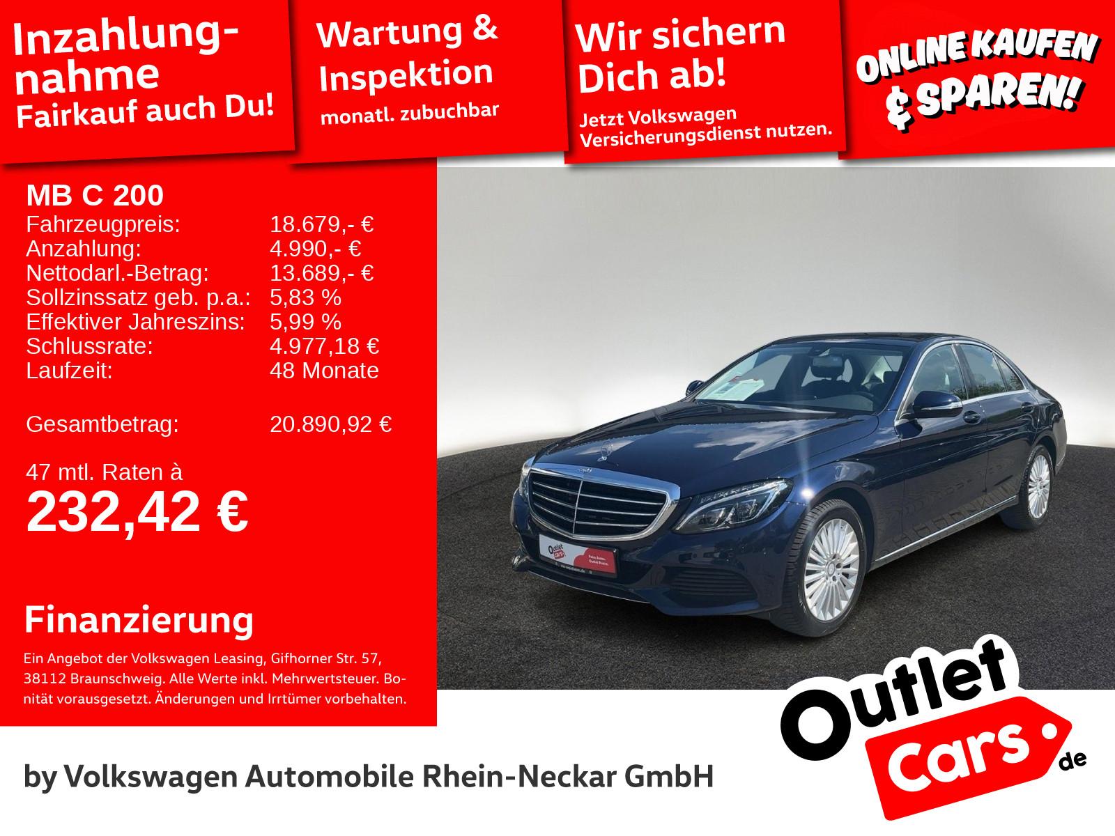 Mercedes-Benz C 200 C Limousine C200 CGI AHK LED RFK uvm.