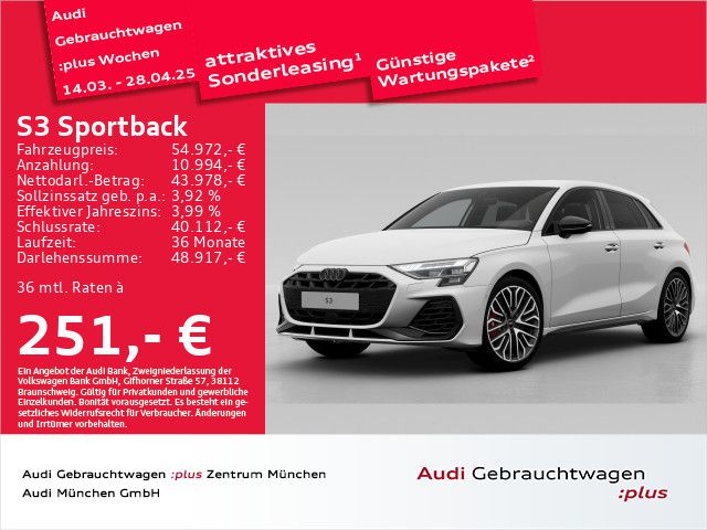 Audi S3 Sportback TFSI S tronic Perf-AGA/Matrix/SONOS