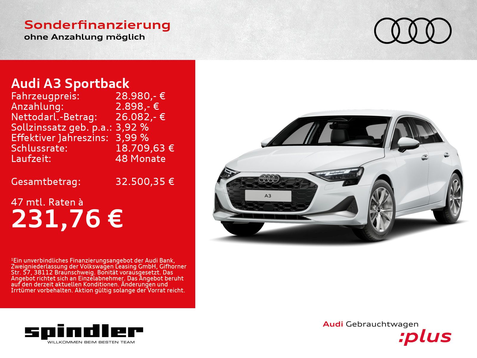 Audi A3 Sportback advanced TDI S-tronic / LED, RFK