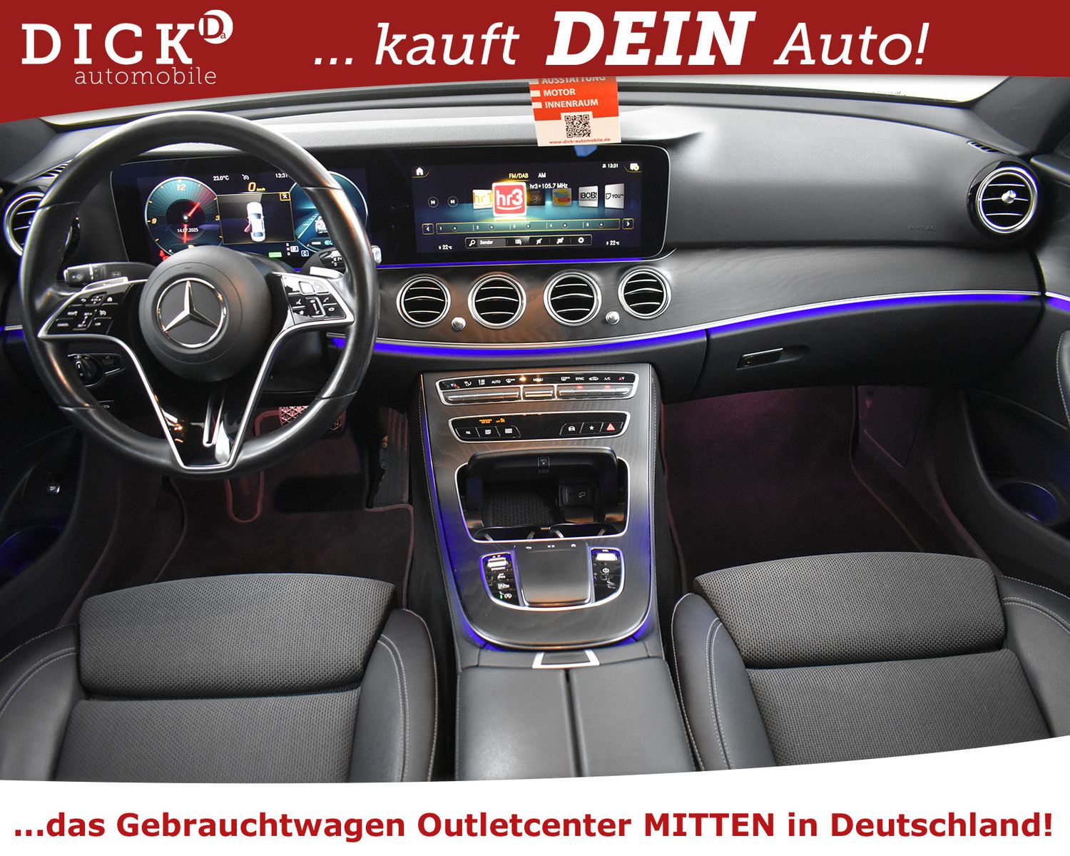 MERCEDES-BENZ E 220d 2X Avantg NIGHT+WIDESC+KAMERA+LED+ACC+18" - Image 8