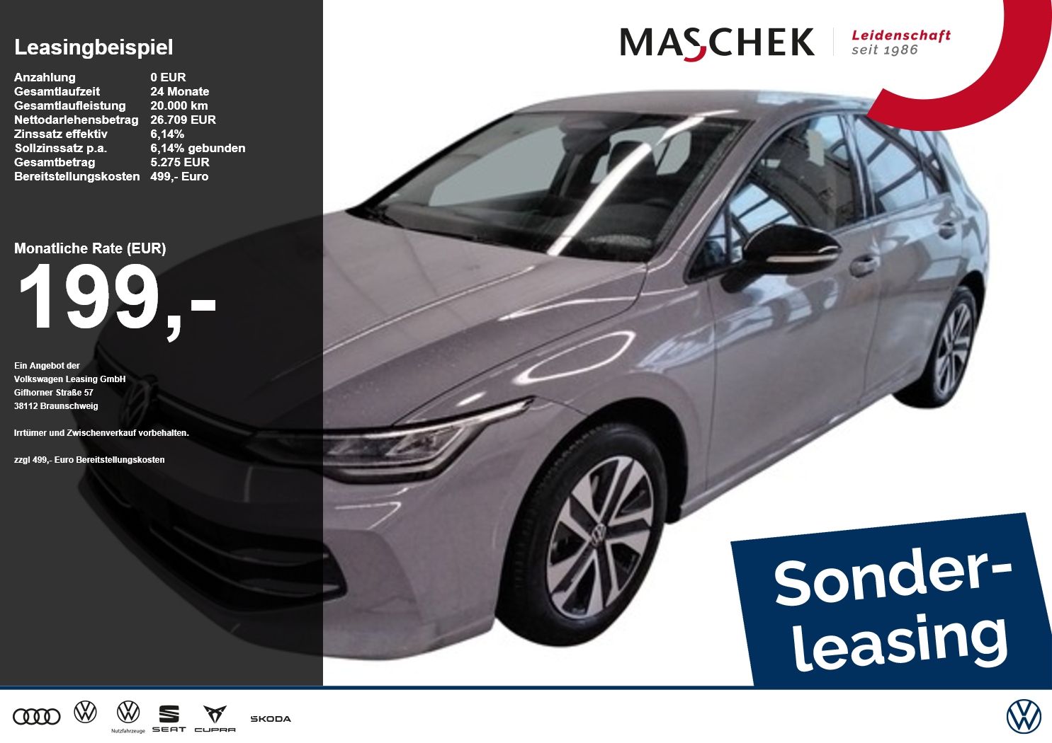 Volkswagen Golf ENERGY 1.5 eTSI Sonderleasing! Standh. Ansc