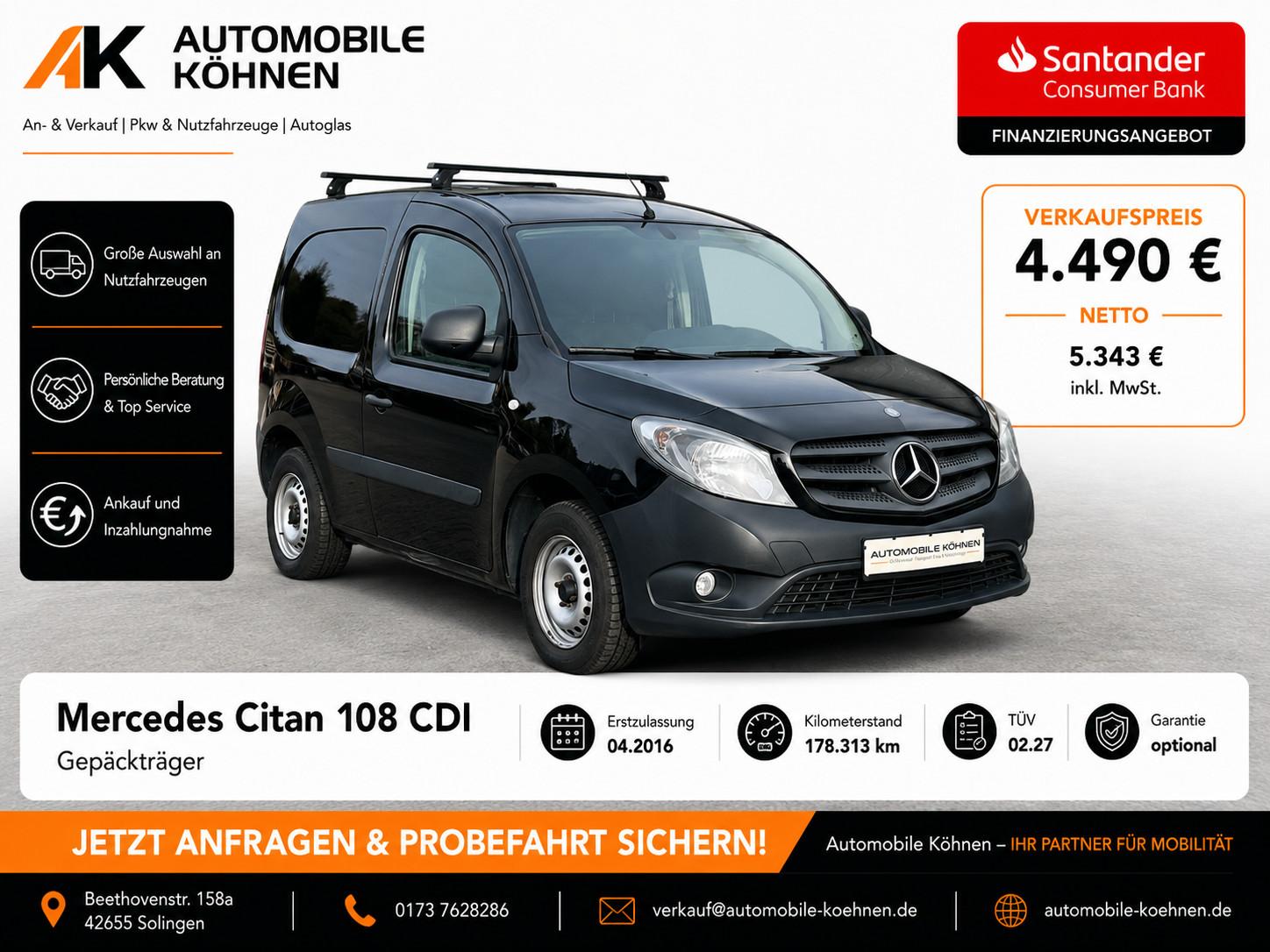 Mercedes-Benz Citan 108 CDI kompakt*02.27 TÜV*ALLWETTER*MWST*