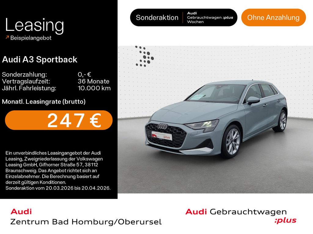 Audi A3 Sportback Advanced 35 TDI*Navi*Alu*PDC*Virtua