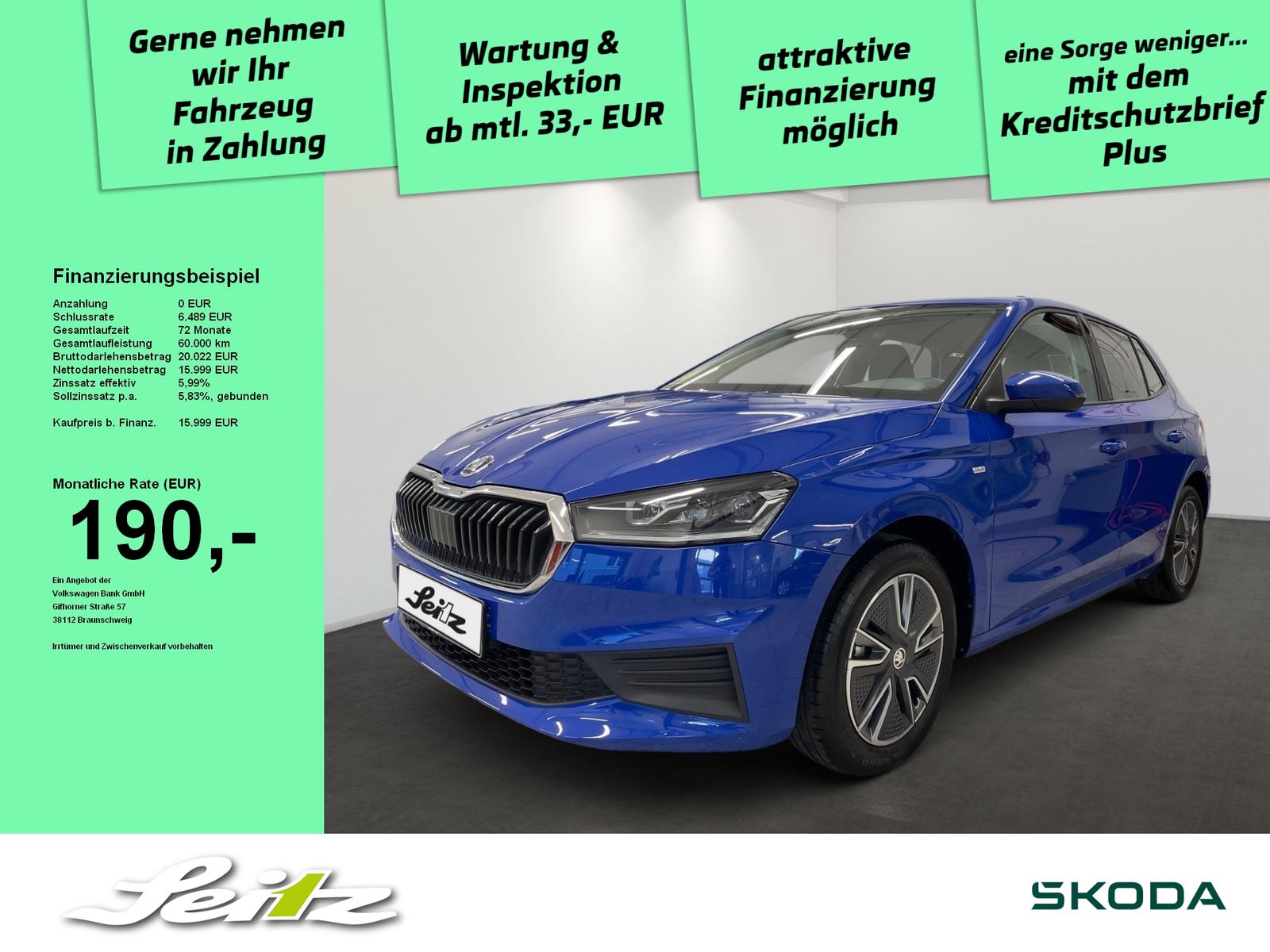 Skoda Fabia 1.0 Tour *LED*PARKSENSOR*SMART LINK*