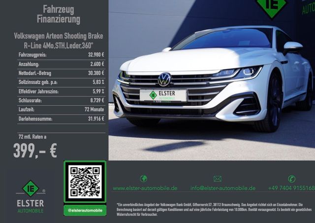 VW Arteon Shooting Brake R-Line 4Mo,STH,Leder,360°