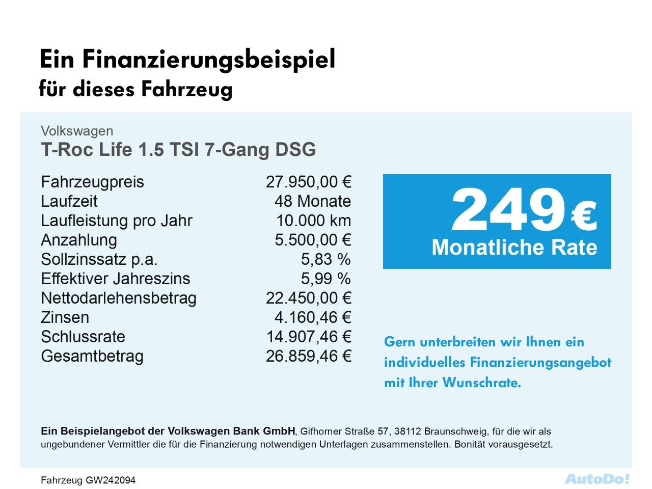 Volkswagen T-Roc Life 1.5 TSI 7-Gang DSG LED ACC imagem 3