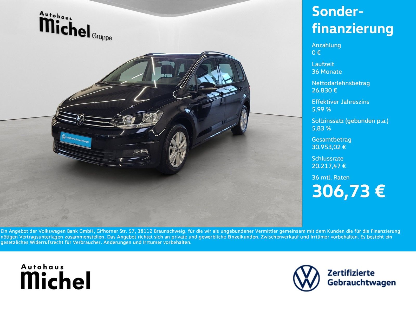 Volkswagen Touran TSI Comfortline 7-Si. ACC Kamera Navi foto 2