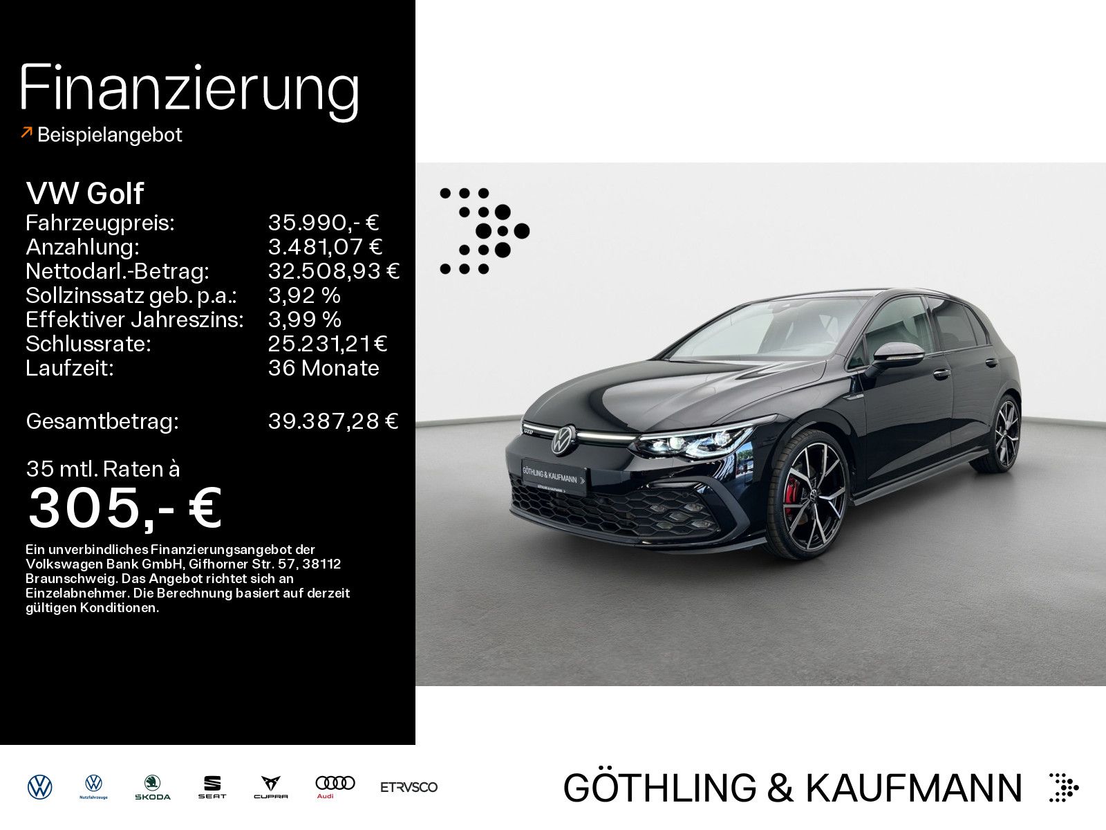 Volkswagen Golf GTD Golf GTD 2.0 TDI Blackstyle *AHK*NAVI*P