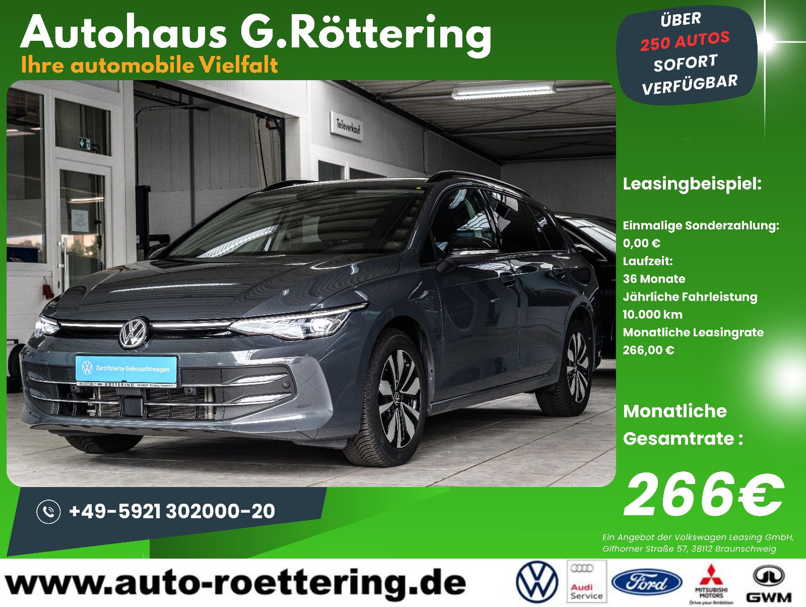Fahrzeugabbildung Volkswagen Golf VIII Var. 1.5 TSI 110 kW+LED+AHK+GJR+TOTWIN