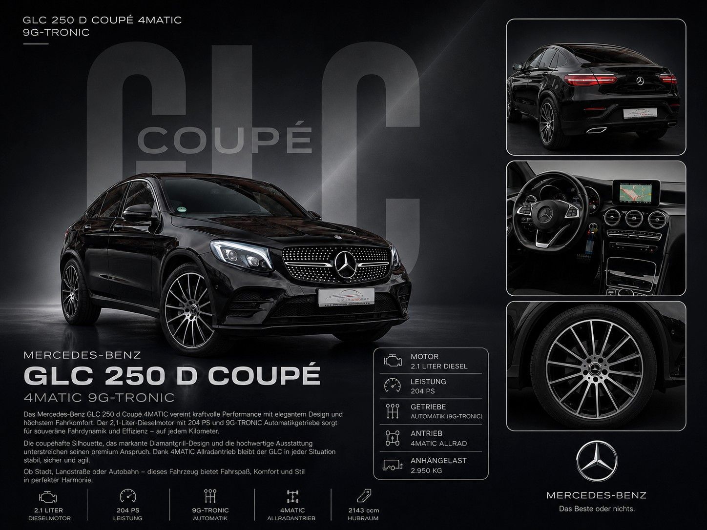 MERCEDES-BENZ GLC 250d 4Matic Coupe AMG*AIR*NIGHT*ILS*360*STHZ