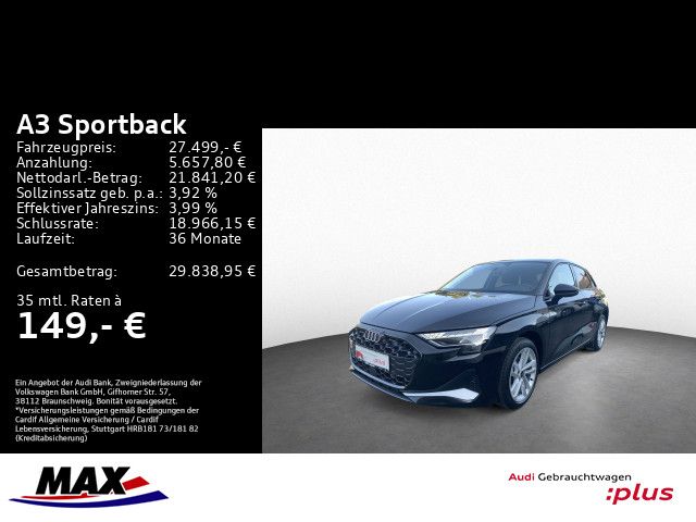 A3 Sportback TFSI ADVANCED LED+KAMERA+VCP+PDC+