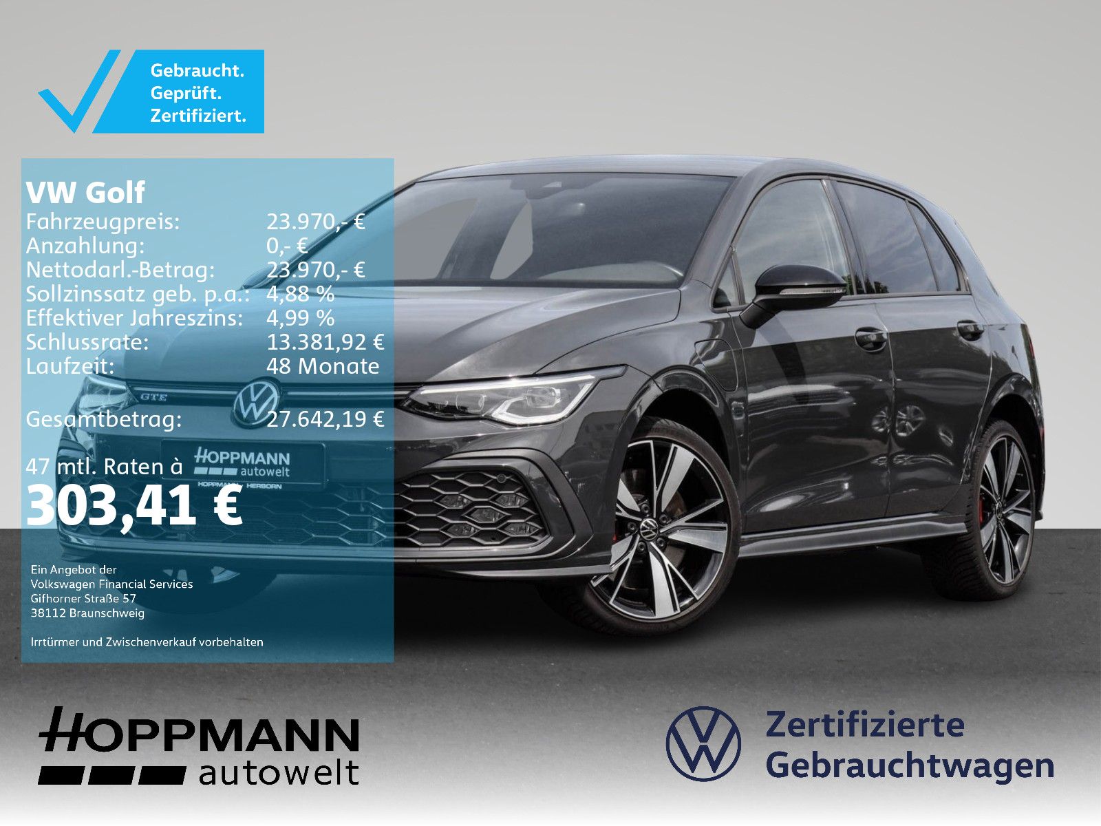 Volkswagen Golf VIII 1.4 GTE eHybrid AHK BlackStyle ACC