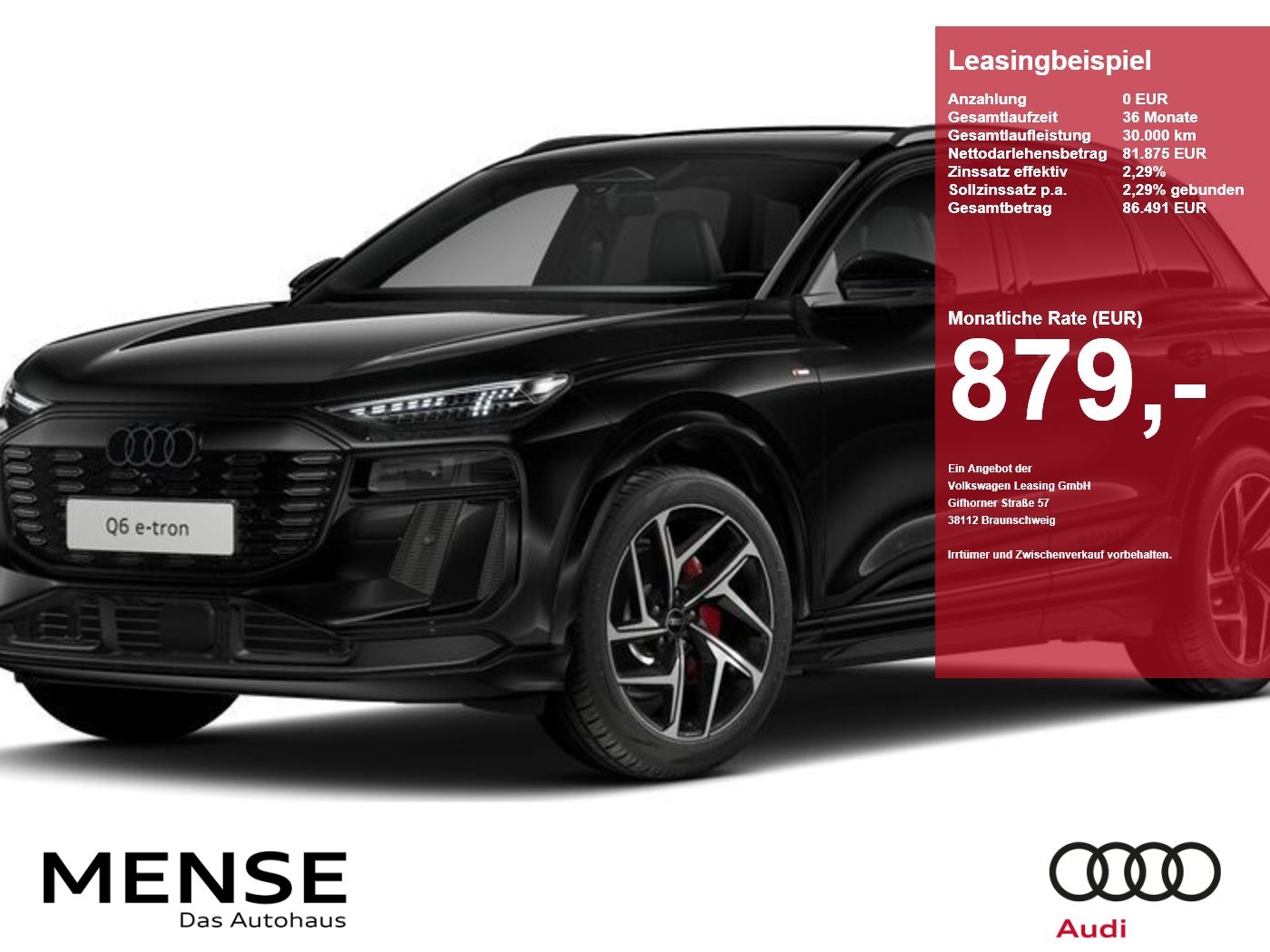 Audi Q6 SUV e-tron quattro 315 kW Matrix B&O