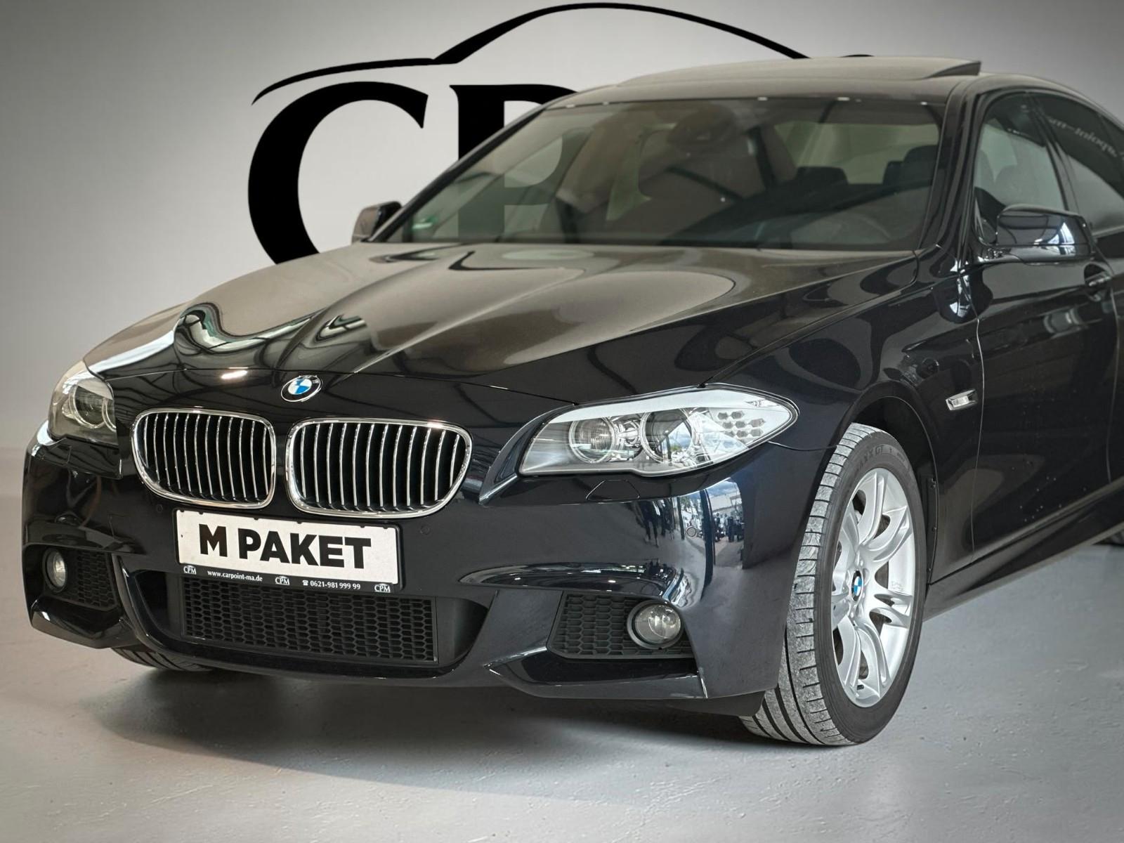 BMW 525d F10 3.0 204ch BVA PACK M - TOIT OUVRANT - AFFICHAGE TÊTE HAUTE - CUIR - ATTELAGE PIVOTANT - CAMÉRA DE RECUL