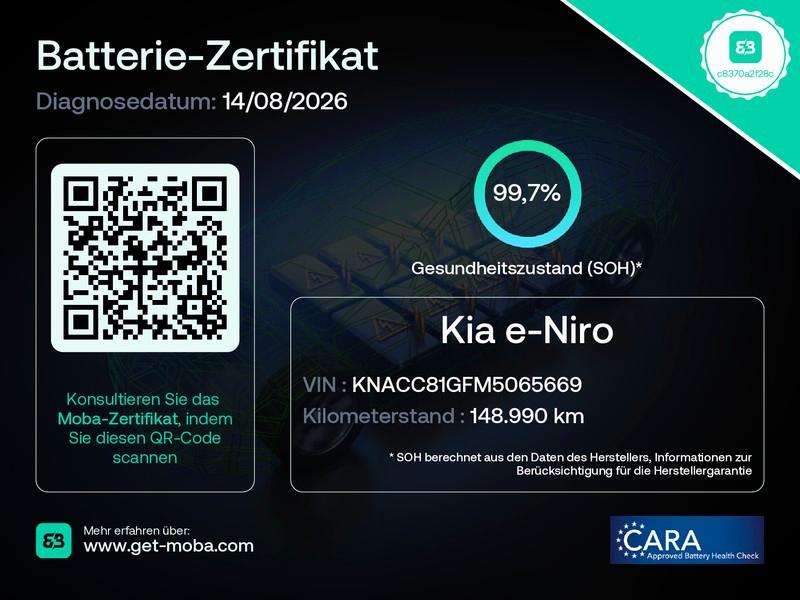 Kia e-Niro DynamicLine 64 kWh/SOH99,7%/Leder/15538ne