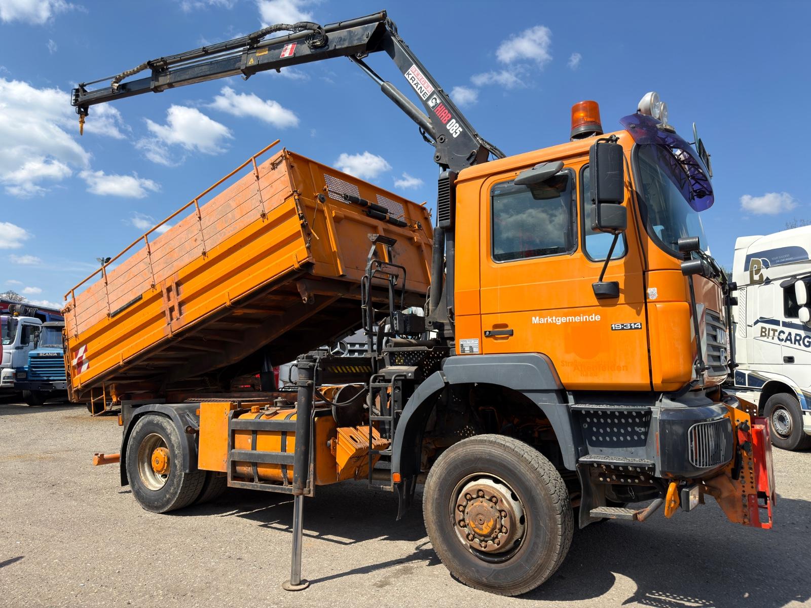 MAN 19.314 4X4 Dreiseitenkipper Hiab 085-2 Funk