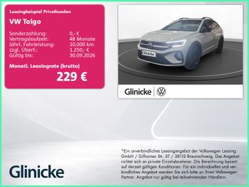 Volkswagen Leasingangebot: Volkswagen Taigo R-Line Automatik AHK Kamera Sitzheiz Klima