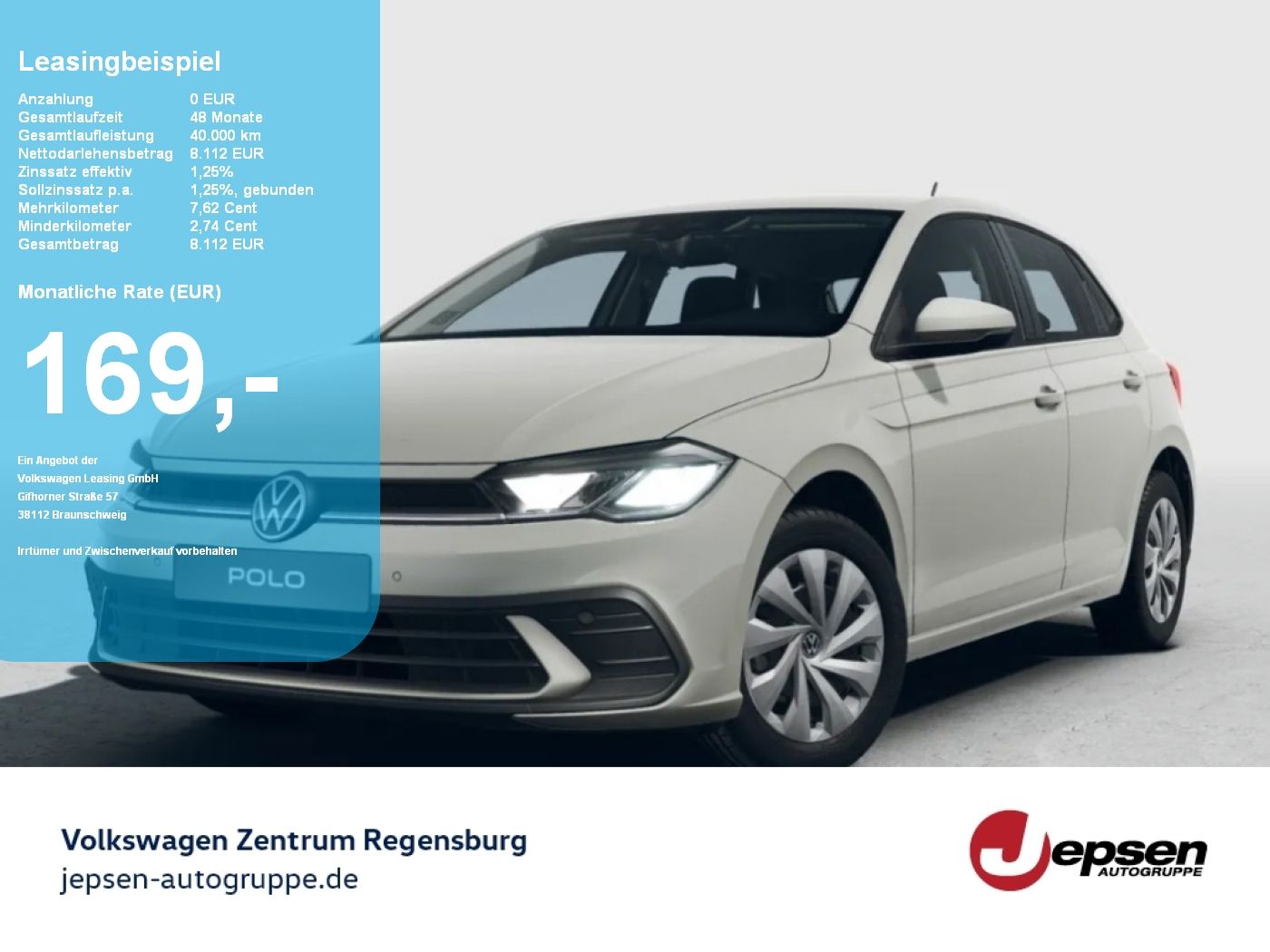 Volkswagen Polo Life 169€ LED PDC SpurH Virtual