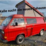 Volkswagen T3 Wohnmobil, Bulli Historisch - rote Volkswagen T3 Multivan