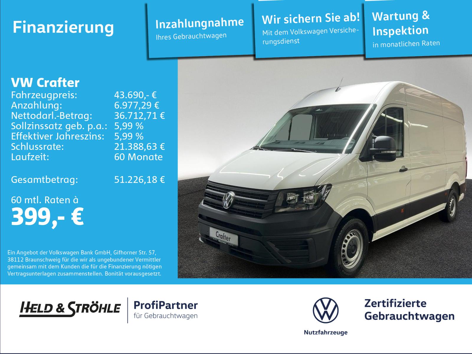 Volkswagen Crafter 35 Kasten MR HD 2.0 TDI KLIMA KAM 270°