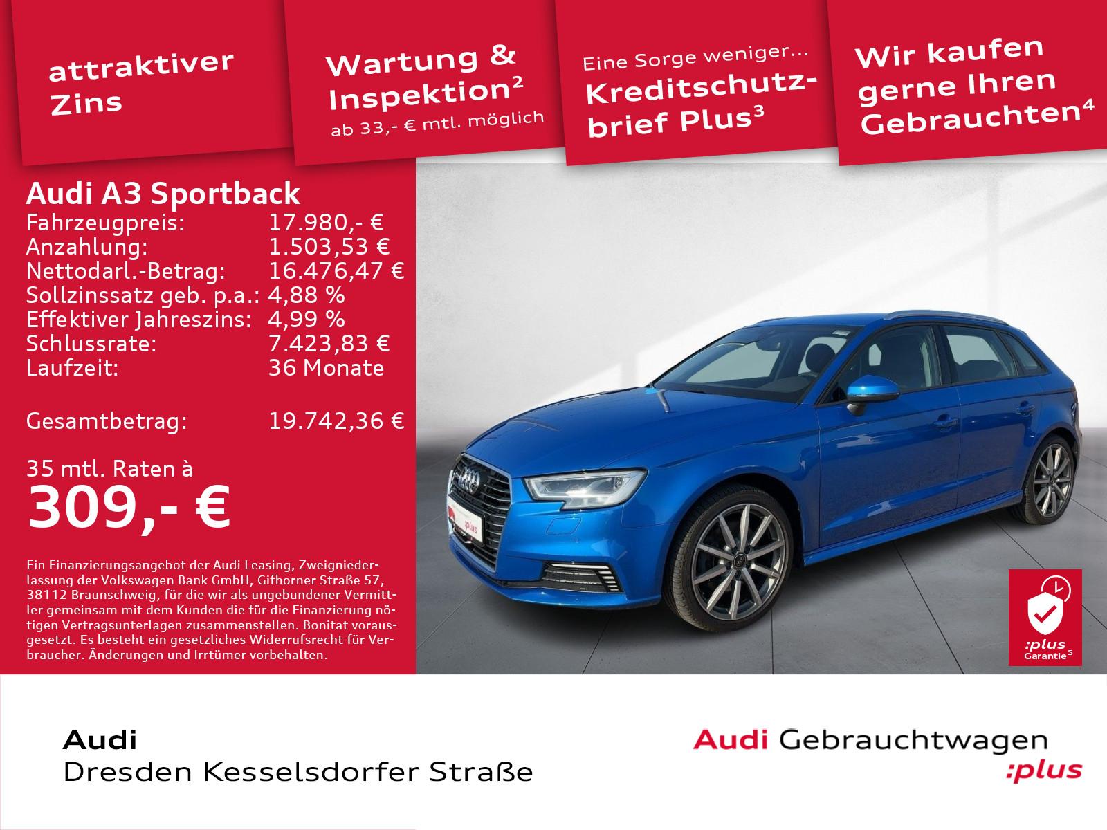 Audi A3 Sportback 40 e-tron sport LED Navi