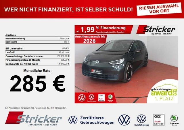 VW ID.3 Max 150/58 285,-ohne Anzahlung AHK Top-Spor