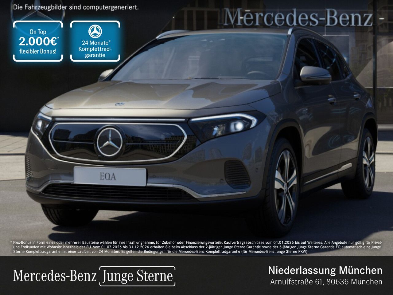 Mercedes-Benz EQA 300 4M Progr LED Fahrass 360° HuD AdvSound foto 1