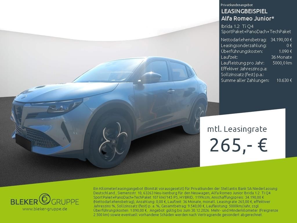 Alfa Romeo Junior Ibrida 1.2  Ti Q4 SportPaket+PanoDach+Te
