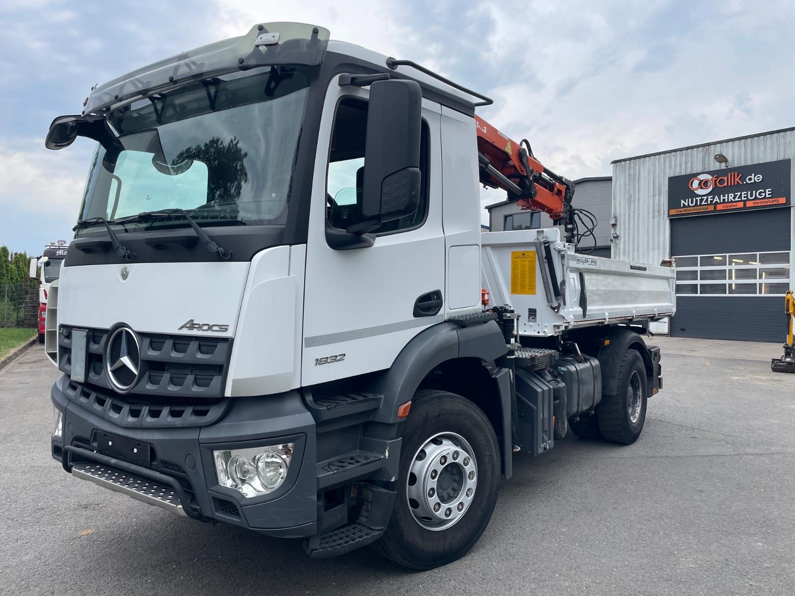 Mercedes-Benz Arocs 1832 Meiller-Kipper + Kran