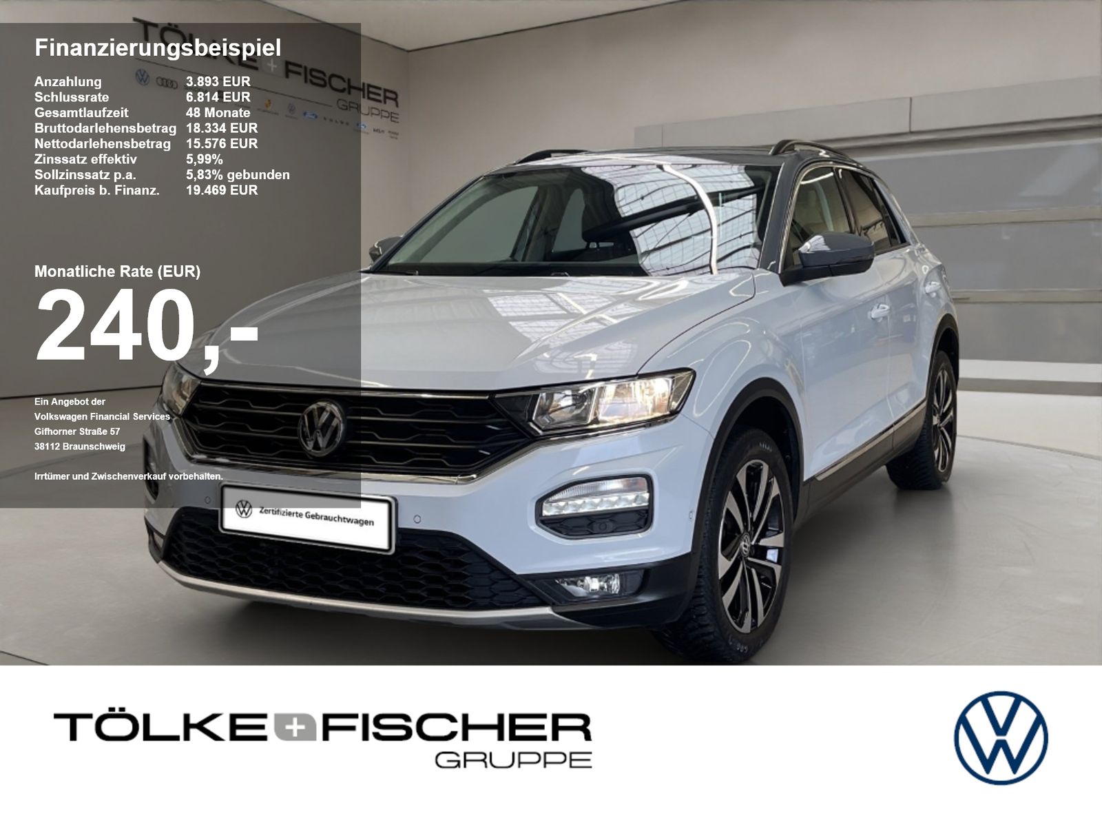 Volkswagen T-Roc 1.0 TSI IQ.DRIVE ACC Kam. Navi KlimaA. LM