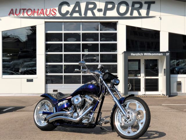 American Ironhorse "Slammer" Dragbike | Blue-Skull | 240er | 21"..