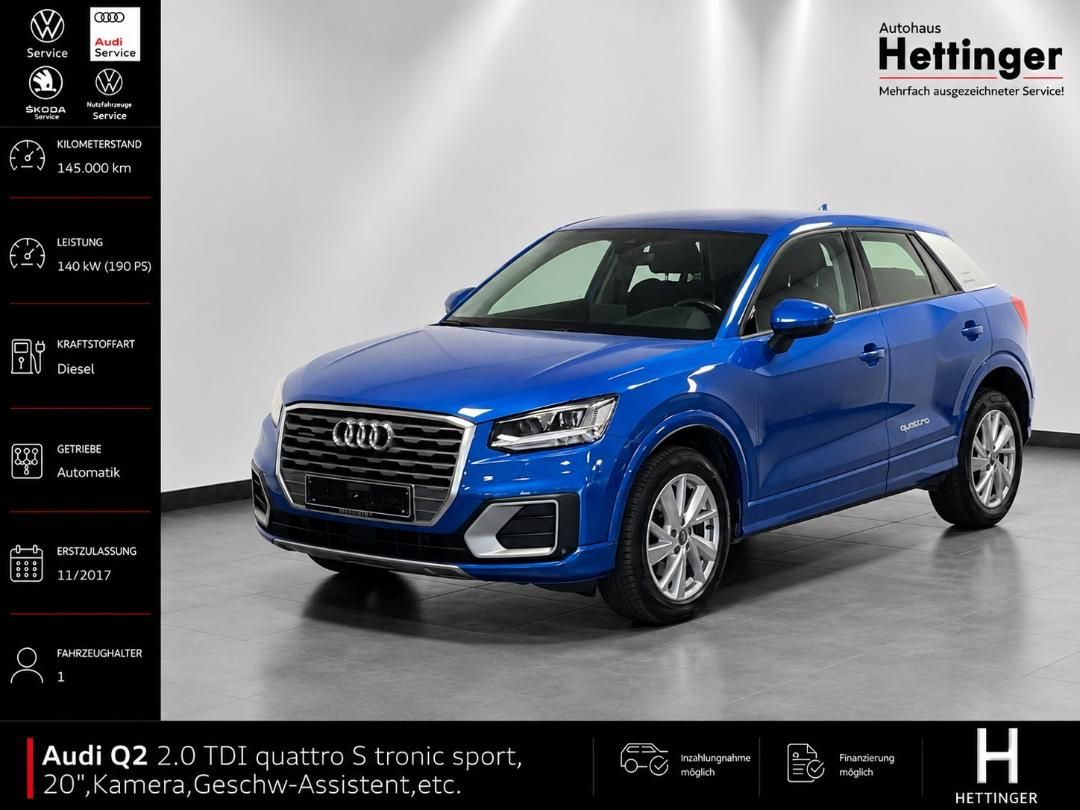 AUDI Q2 Sport 2.0 TDI Quattro S-tronic, LED,Navi,AHK,