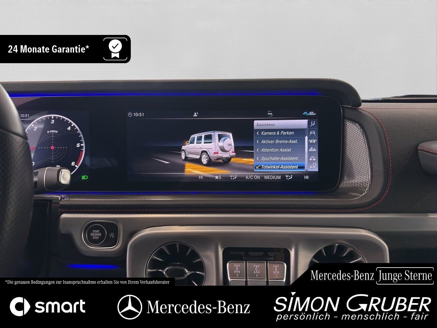 Fahrzeugabbildung Mercedes-Benz G 400 d AMG Line Exklusiv Widescreen 360 20 Zoll
