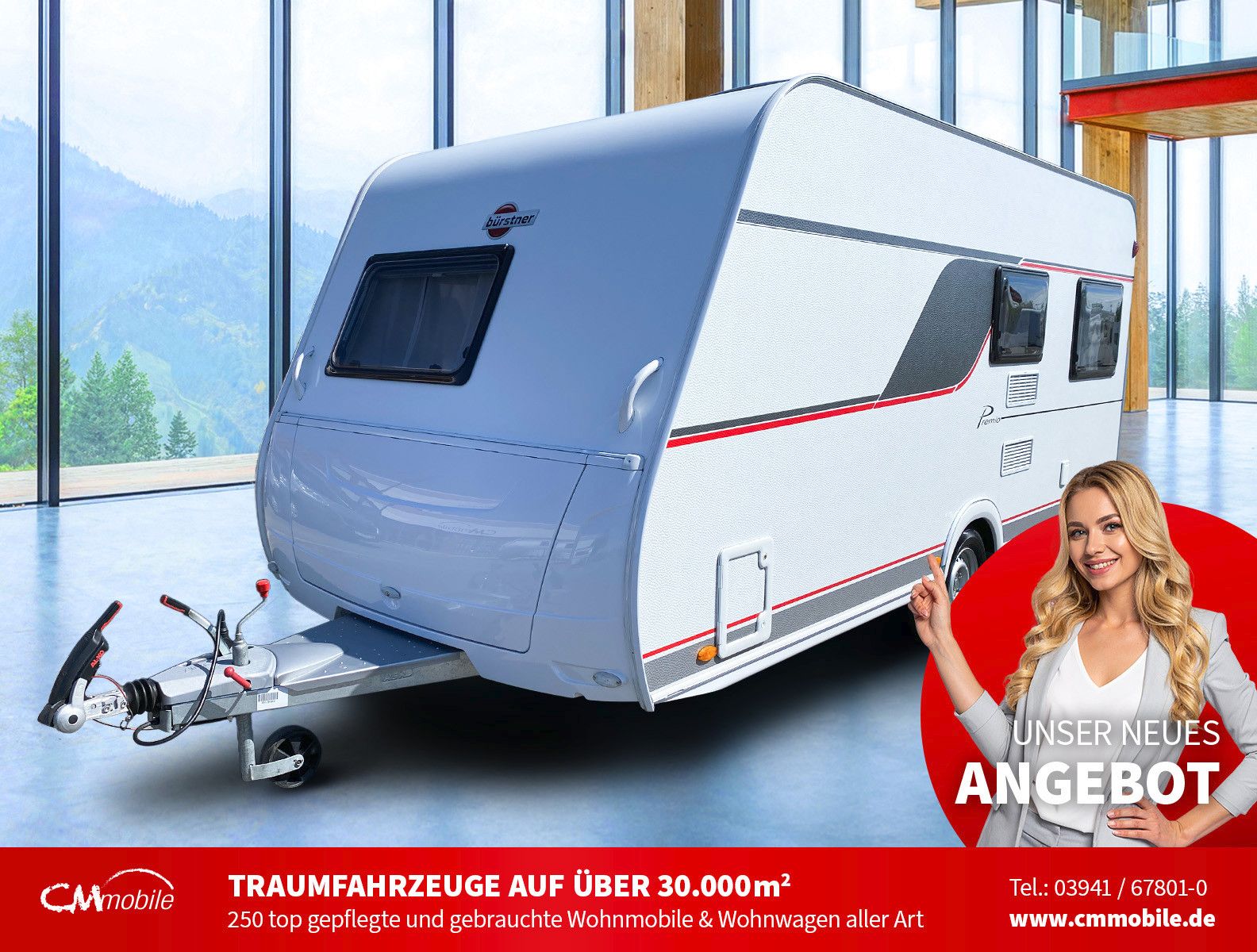 Bürstner
 Premio 450 TS - Festbett - Rundsitzgruppe -
