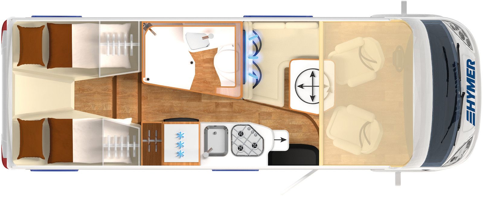 Fahrzeugabbildung HYMER / ERIBA / HYMERCAR Exsis I 580 -Pure - 16.216€ Sparen!