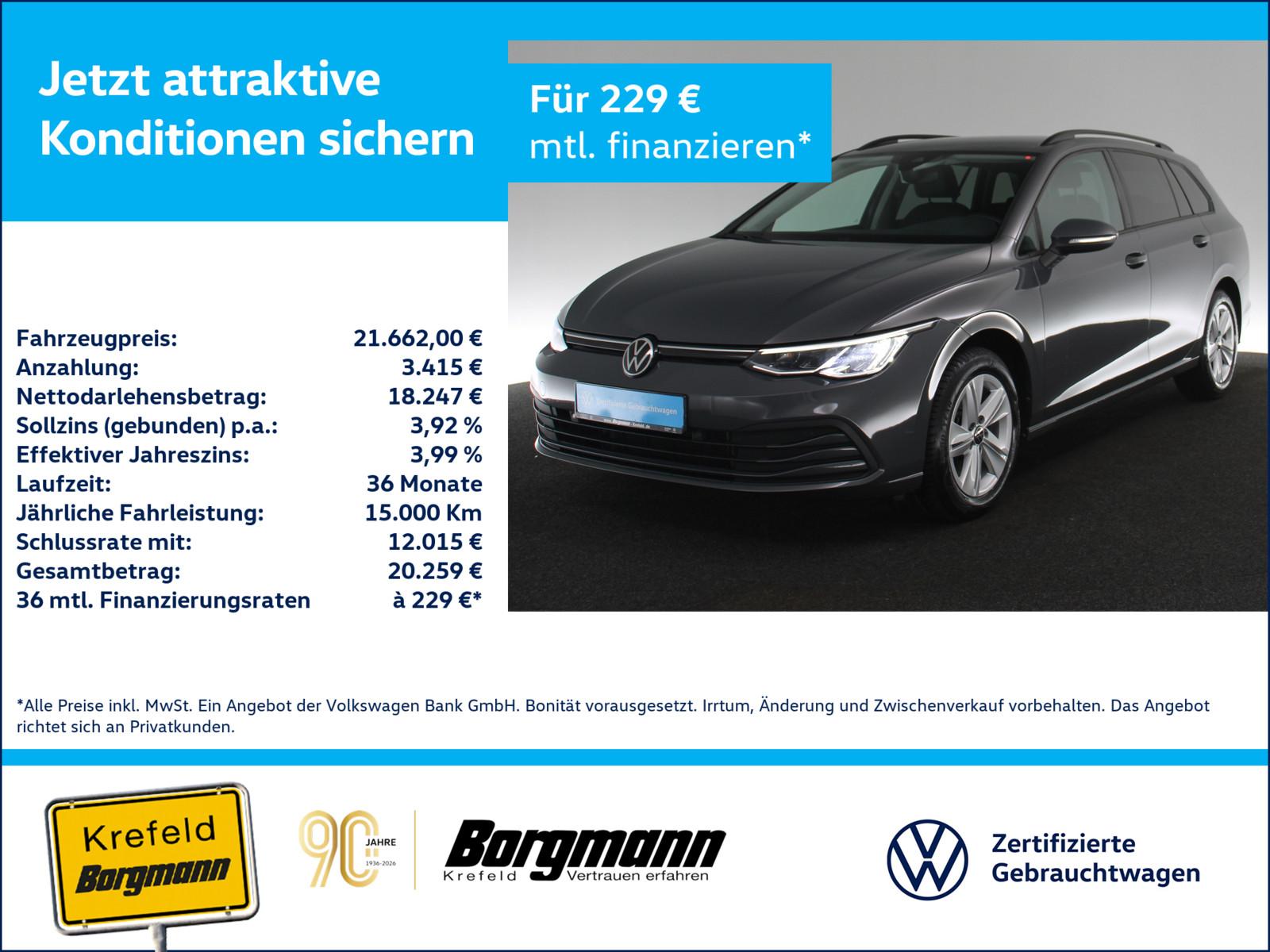 Volkswagen Golf VIII 2.0 TDI Life AHK LED ACC NAVI SHZ PDC