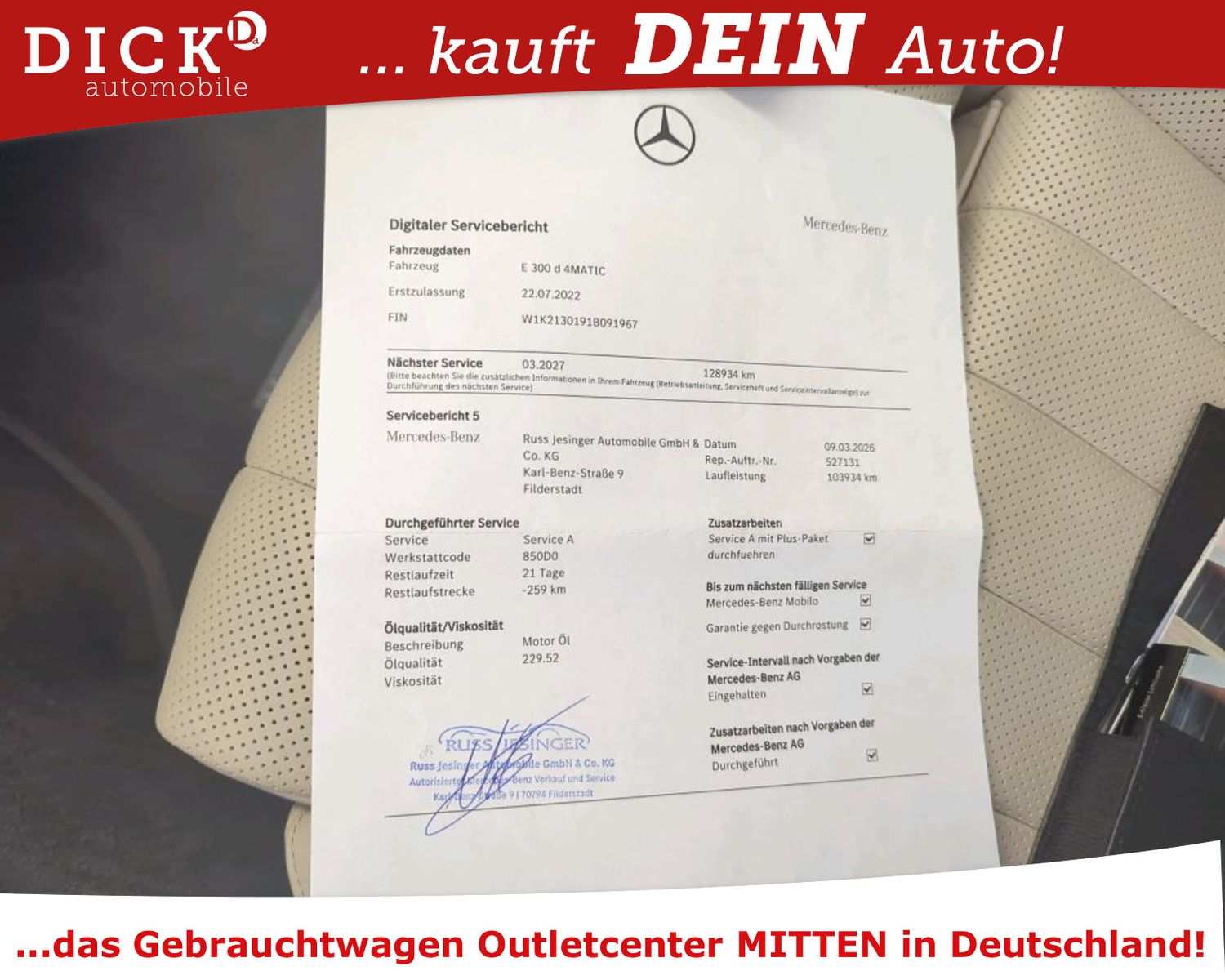 Fahrzeugabbildung Mercedes-Benz E 300d 9G 4Mat AMG Line LED/NAVI/VIRTU/AIRMATIC