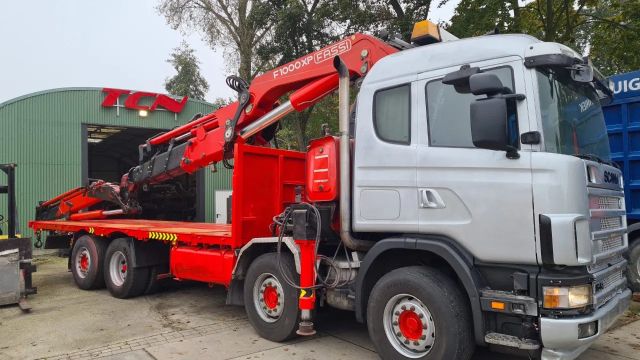 Scania R164-580 V8 + FASSI 100T + FLYJIB EN LIER