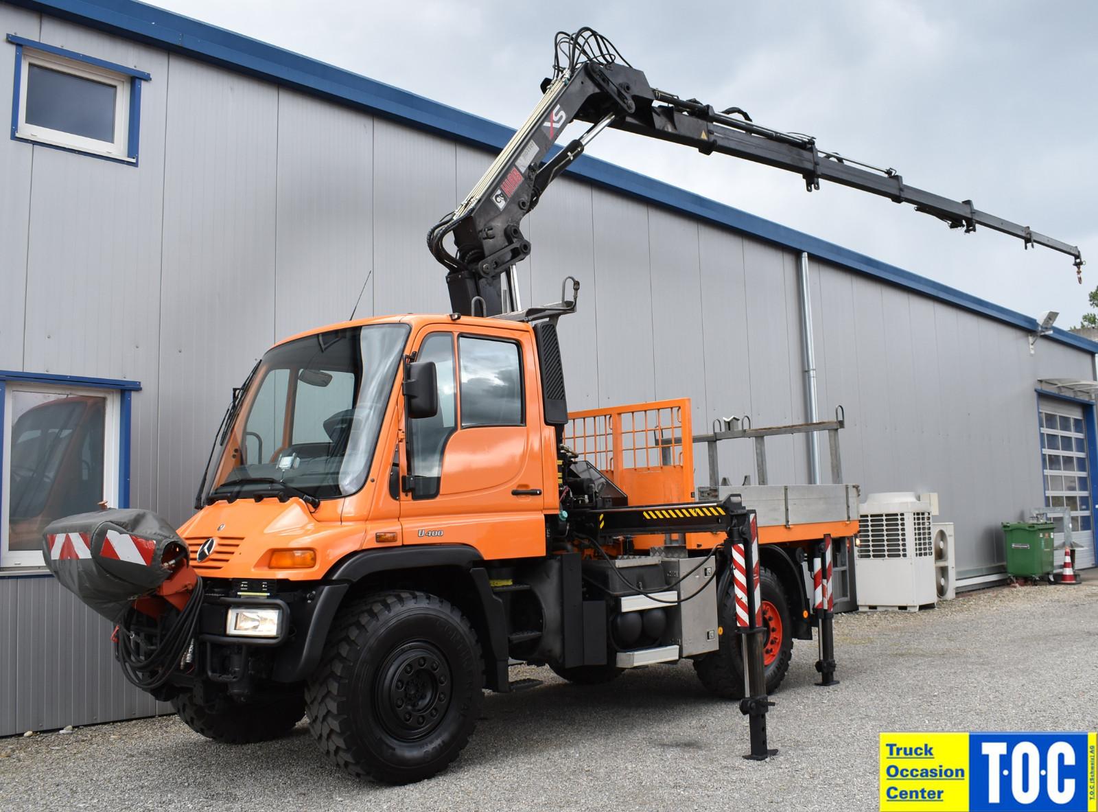 Unimog U400 Seilwinde Werner Kran 5x Hiab 122 Doppelrad