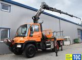 Unimog U400 Seilwinde Werner Kran 5x Hiab 122 Doppelrad - Unimog Hiab