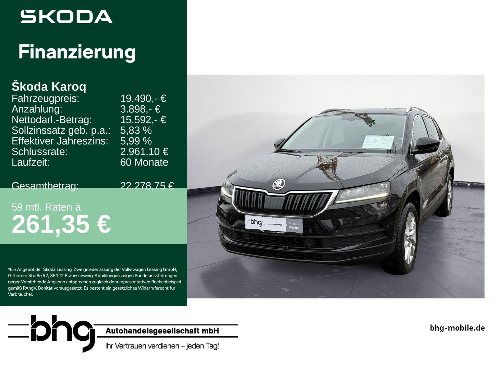Skoda KAROQ AMB 1,0 TSI 6-Gang LED, Smart Link, beheiz