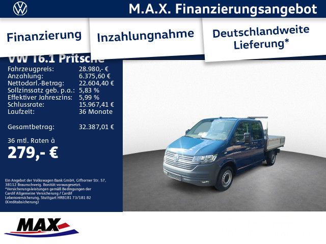 T6.1 Pritsche 4 MO DoKa*2.0 TDI*110 KW*Navi*AHK*