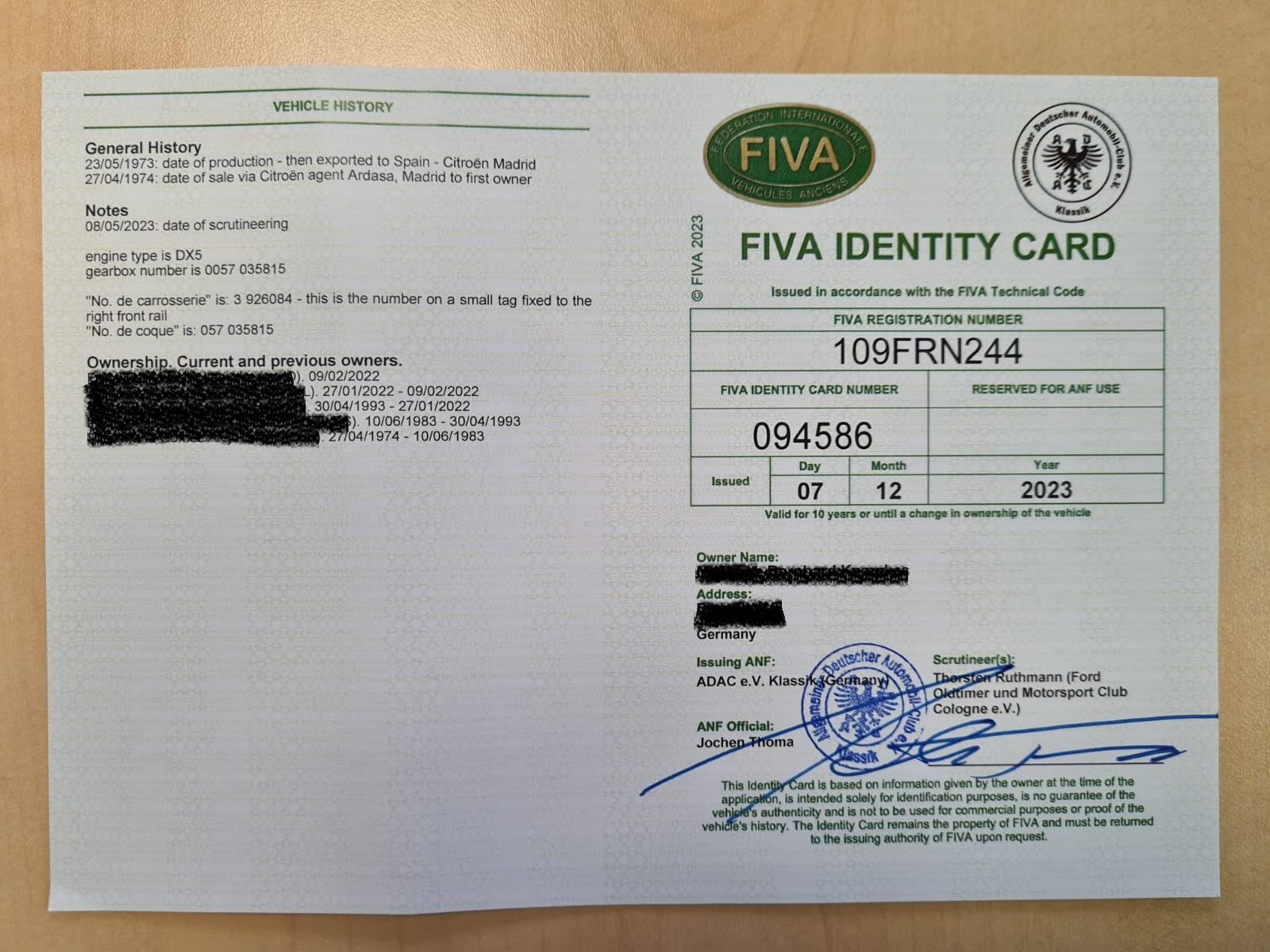 Citroën DS 23 i.e Pallas Klima Aut. FIVA Card Unikat 1