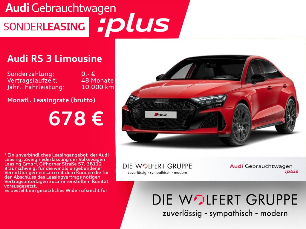 Audi RS 3 Limousine 280KM/H*RS-SPORTAGA*PANO*HUD*RFK